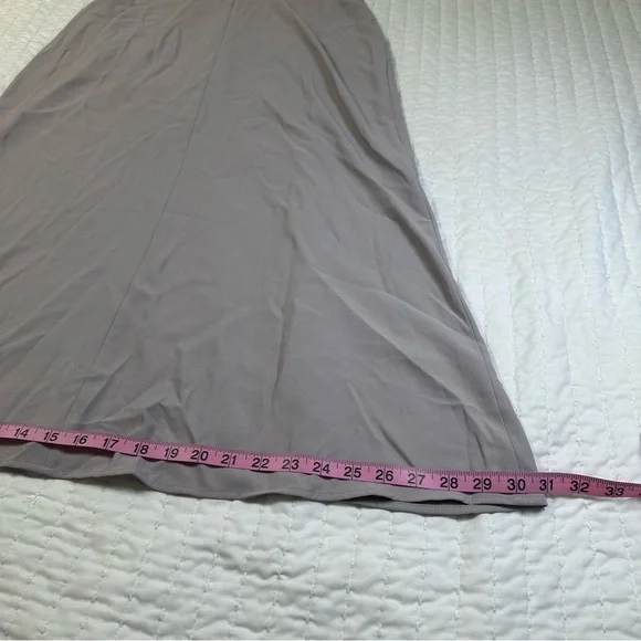 LUXELY By Maggy London Dove Gray Blouson Crew Neck Short Sleeve  Bodice THEO- - Picture 4 of 16